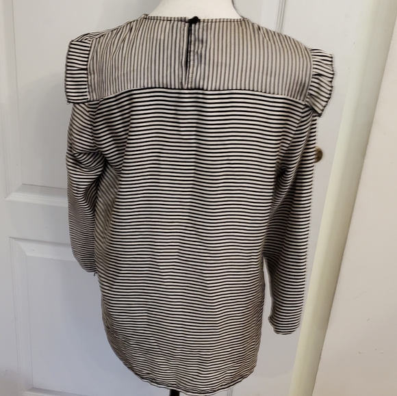 George J. Love striped blouse size L - Picture 2 of 4